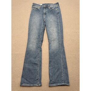 GAP Jeans Women's 28/6R Blue Denim Baby Bootcut Mid Rise Stretch Med Wash Retro